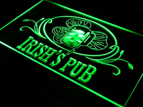 Irish's Pub Bar Club Neon Light Sign